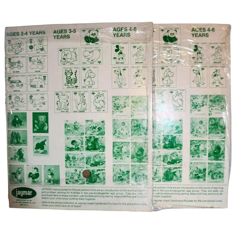 Vintage 1960s Jaymar Puzzles Mickey Mouse & Donald Duck